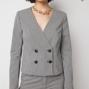 White House Black Market Houndstooth Blazer
